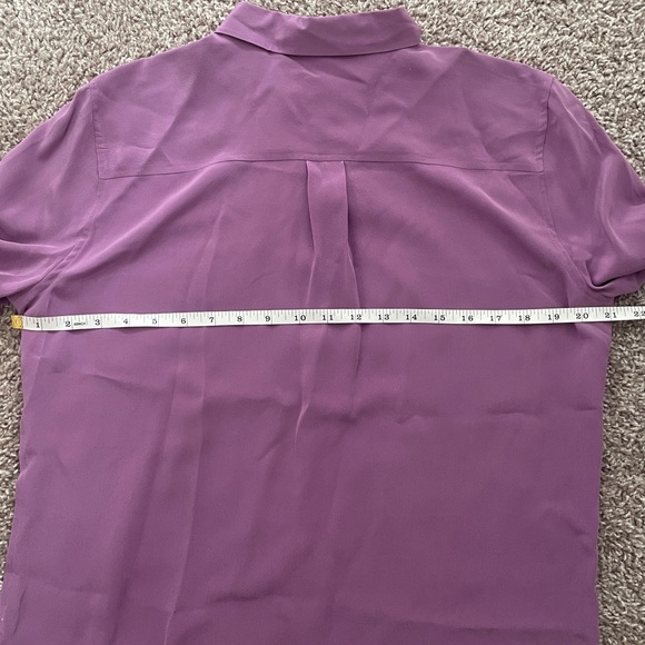 Equipment Femme 100% Silk Button Down Collared Long Sleeve Shirt Blouse - Picture 4 of 6